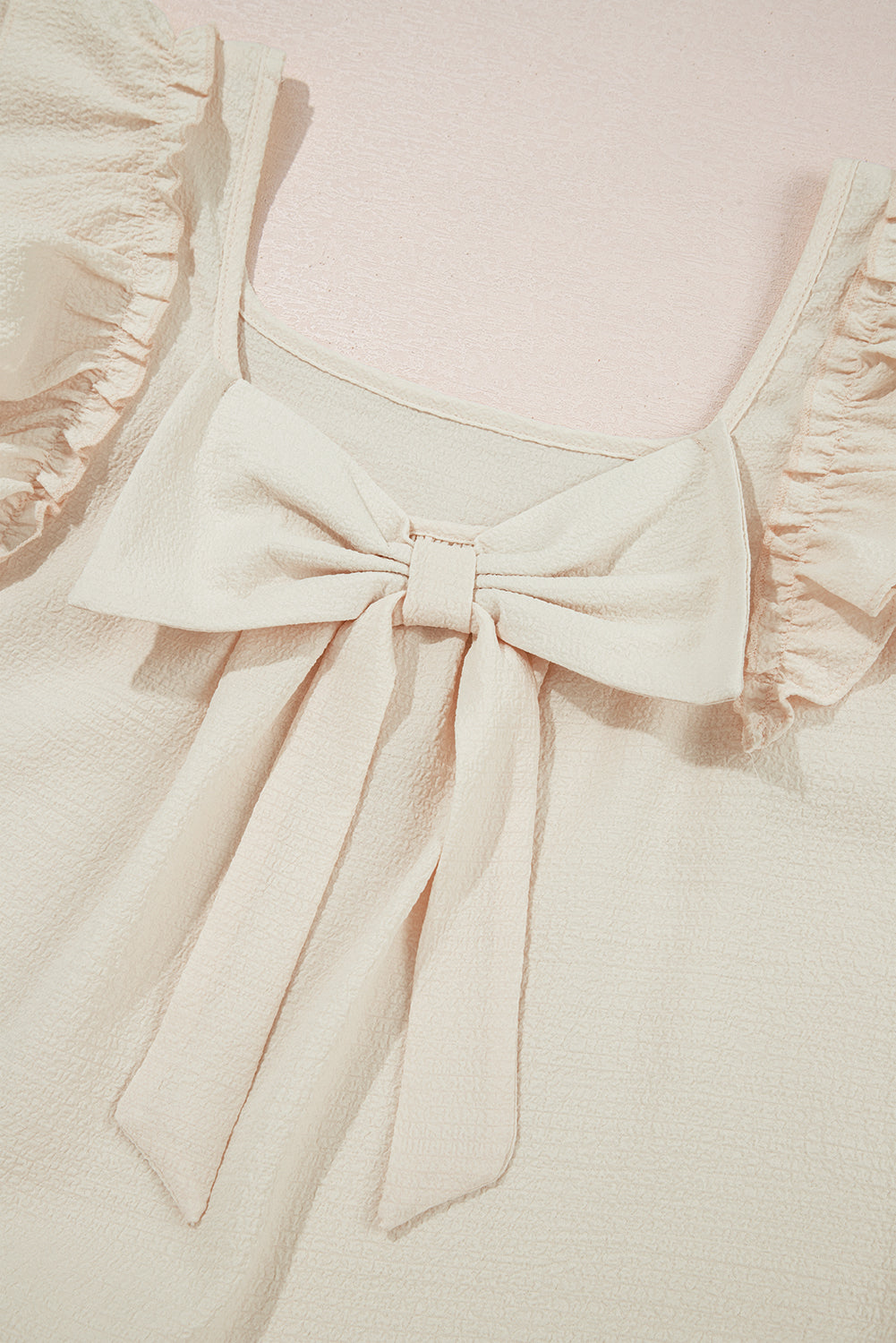 PB Bow Tie Ruffle Sleeve Top
