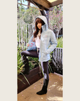 Ice Blue Duck Down Riding Jacket