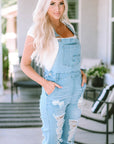 Sophia Constructed Bib Distressed Overalls