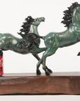 Arabian Horses Galloping Western Equestrian Art Bronze Limited Edtion Sculpture