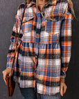 Elizabeth Plaid Down Ruffled Shirt