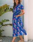 Blue Ruffle Hem Country Dress