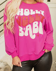 Christmas Holly Jolly Babe Crewneck Sweatshirt