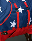 Hilason 1200D Waterproof Horse Hood Turnout Blanket Belly Wrap American Flag