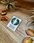 Half Cluster Earrings – Turquoise & Sterling Silver