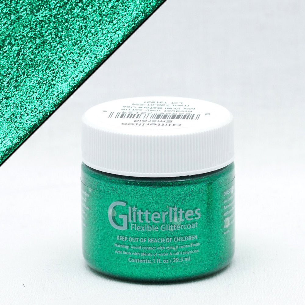 Angelus Glitterlites Flexible Leather Paint For Sneakers 1 Oz All Colors