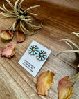 Cluster Earrings – White Opal & Sterling Silver