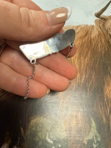 Handmade Sterling Silver Golden Hills Turquoise Bar Necklace