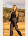 Heather Grey Silicone Grip Breeches with Belt Loops