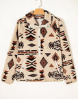 Western Aztec Fleece Half Zip Sweatshirt