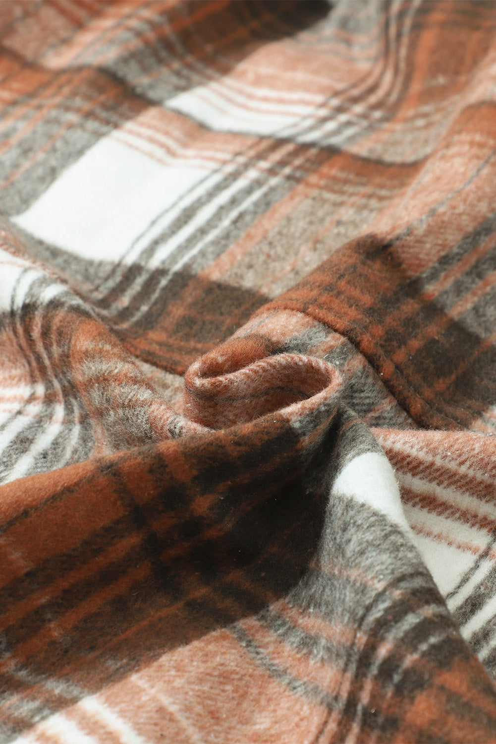 Plaid Flap Chest Pockets Shacket