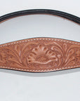 Hilason Western Horse Headstall Bridle American Leather Tan Floral Carved