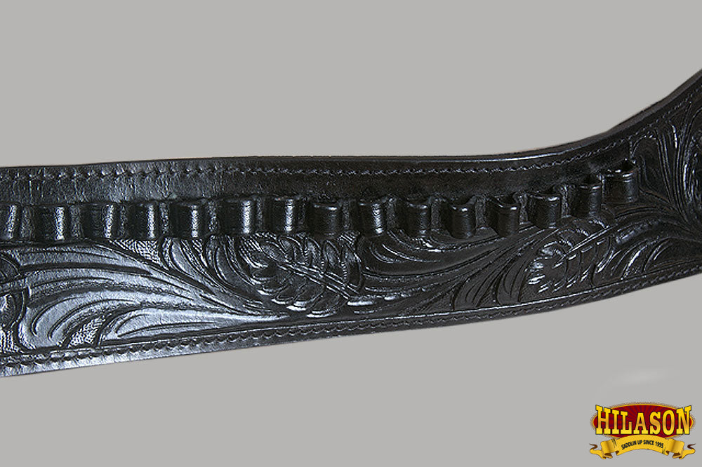 Hilason Western Right Hand Gun Holster Rig 44/45 Caliber Leather Cowboy