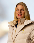 Cream Duck Down Riding Coat