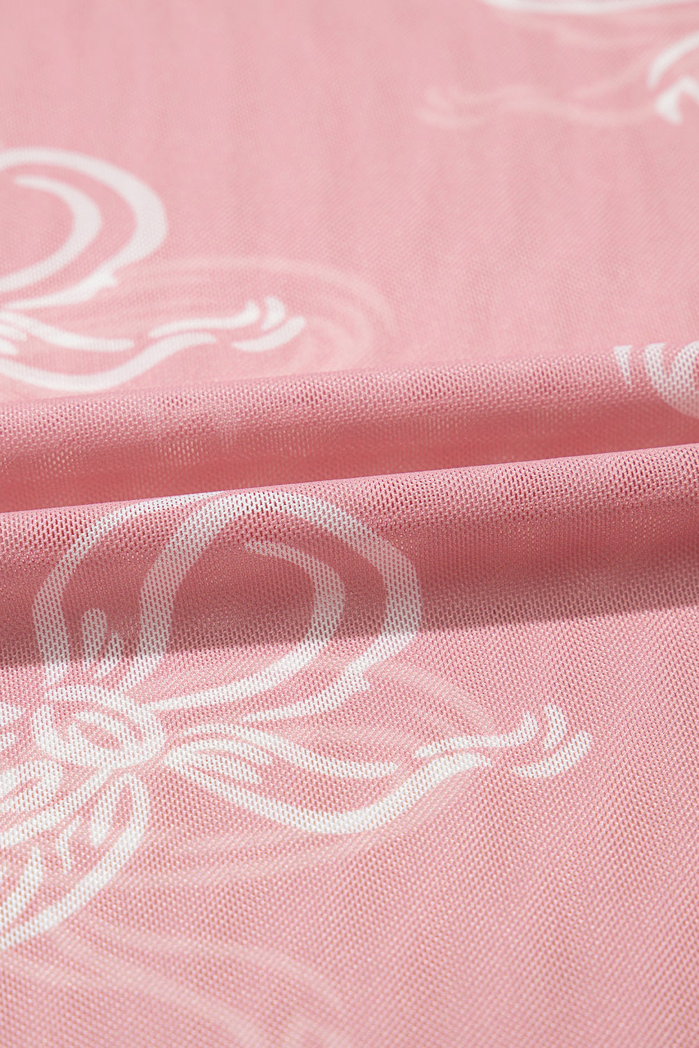 Bow Long Sleeve Mesh Top