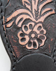 Hilason Western Horse Headstall Bridle American Leather Black Floral