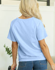 Priscilla Striped Patch Front Casual Top