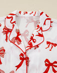 Christmas Bow Top and Pants Pajama Set
