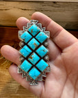 Big Ring - 9- kingman turquoise ring and sterling silver