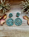Cluster Dangle Earrings – Kingman Turquoise & Sterling Silver