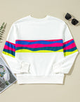 Stripe Patchwork Long Sleeve Top