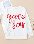 GAME DAY Tinsel Drop Shoulder Sweatshirt
