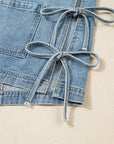 Denim Patch Pocket Side-Tie Jacket