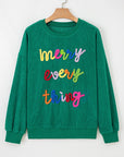 Merry Little Thing Ribbed Corduroy Long Sleeve Sweatshirt