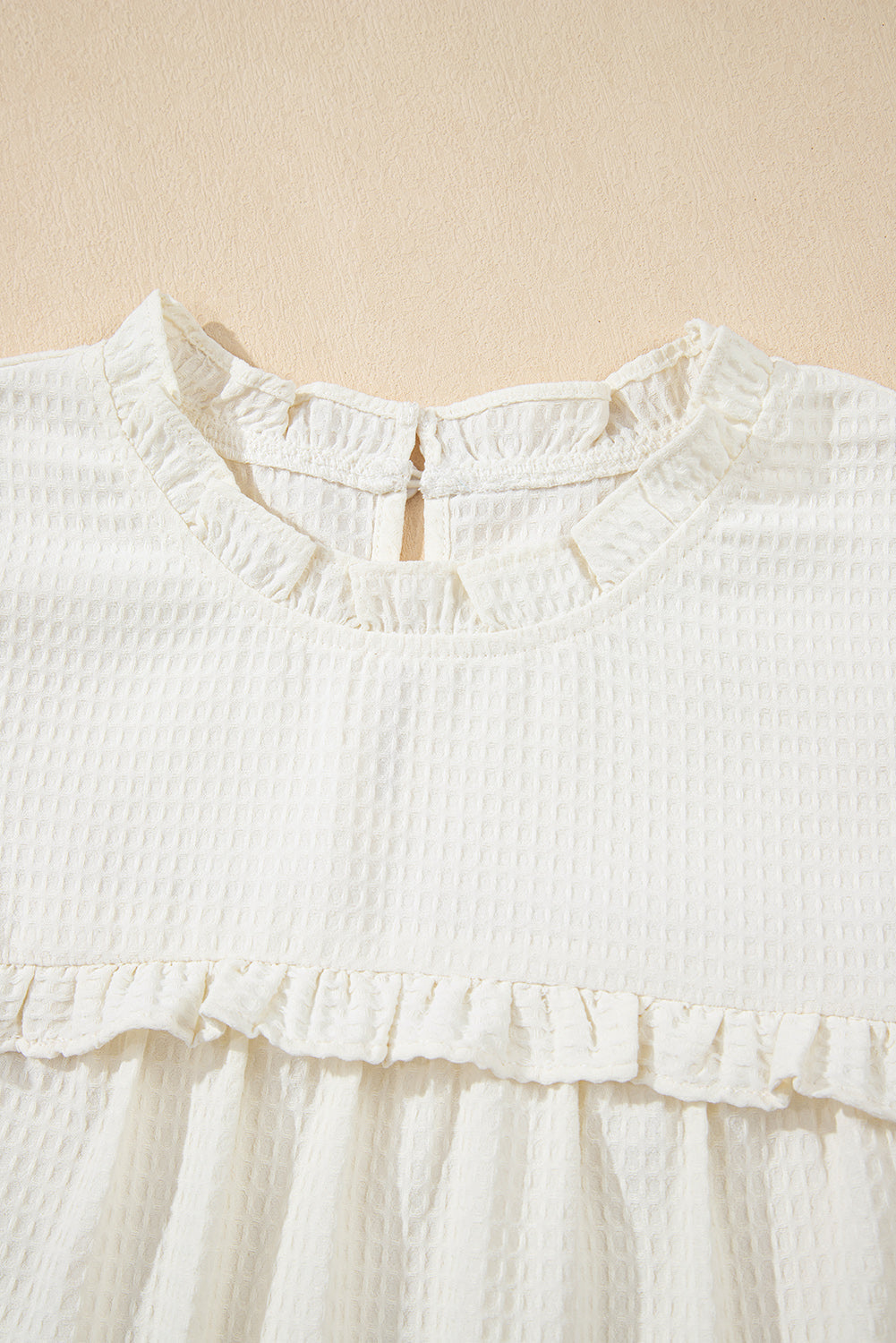 Ava Trim Waffle Knit Blouse