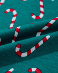 Christmas Candy Cane Top and Pants Lounge Set