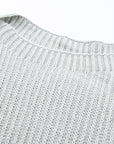 Solid Buttoned Drop Shoulder Sweater