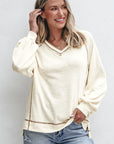 Sophia Textured Knit Pullover Top