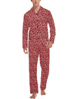 Red Bandana Men's Western Print Pajama Set