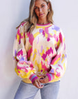 Aria Colorblock Balloon Sleeve Sweater