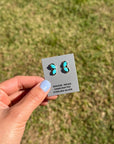 Sterling Silver Kingman Turquoise Stud Earrings