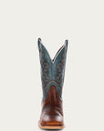 A4262 - MEN'S BLUE AND HONEY EMBROIDERY WIDE SQUARE TOE RODEO COWBOY BOOT