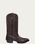 A4540 - MEN'S EMBROIDERY BROWN COWHIDE J TOE COWBOY BOOT