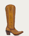 A4793 - WOMEN'S EMBROIDERY TAN J TOE COWBOY BOOT