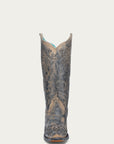A4802 - WOMEN'S TAUPE FLORAL EMBROIDERY SNIP TOE COWBOY BOOT
