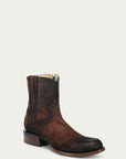 A4960 - MEN'S BROWN GOAT ROUND TOE COWBOY BOOTIE
