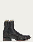 A4962 - MEN'S CAIMAN EMBROIDERY BROWN ROUND TOE ANKLE COWBOY BOOT