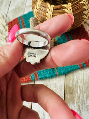 Navajo Sterling Silver & Cotton Candy Adjustable Ring