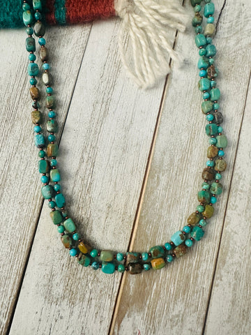 Navajo Turquoise & Copper 60” Beaded Necklace - Everest Ranch