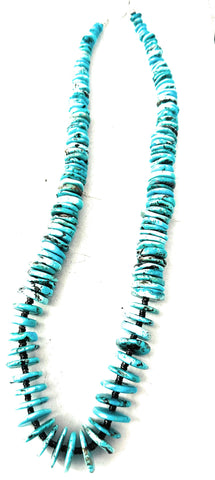 Navajo Turquoise & Heishi Beaded Necklace 19”