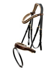 The Champagne Black Leather Snaffle Bridle