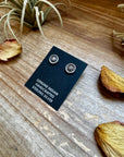 Mini Sterling Silver Stud Earrings – Detailed Design