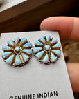 Cluster Earrings – White Opal & Sterling Silver