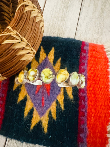 Navajo Palomino Turquoise & Sterling Silver Cuff Bracelet