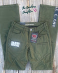 Olive Cowgirl Tuff Work Hard Play Hard Pants