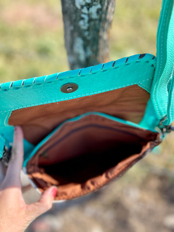 Tooled In Turquoise Crossbody